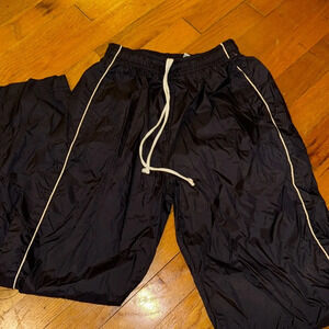 VTG sportrax black nylon kids youth boys 10/12 pants bottoms joggers warmup